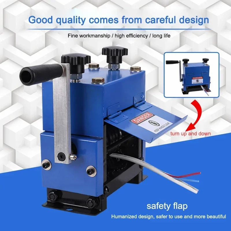 2025 NEW Electric Manual Stripping Machine Porous Small Home Hand Cranked Peeling Machine Scrap Copper Wire Peeling Machine