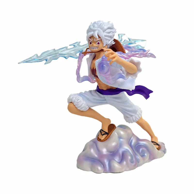 20cm One Piece Sun God Nica Luffy Action Figure Anime Stepping On The Cloud Luffy Figurine Pvc Model Collection Statue Toy Gifts