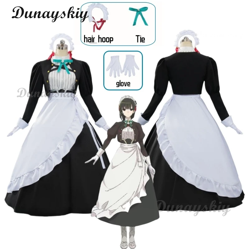 Anime Kimi Wa Meido-sama Yuki Yokoya Cosplay Costume Xue Maid Dress Uniform Hairband Hitoyoshi Yokoya Halloween Party for Women