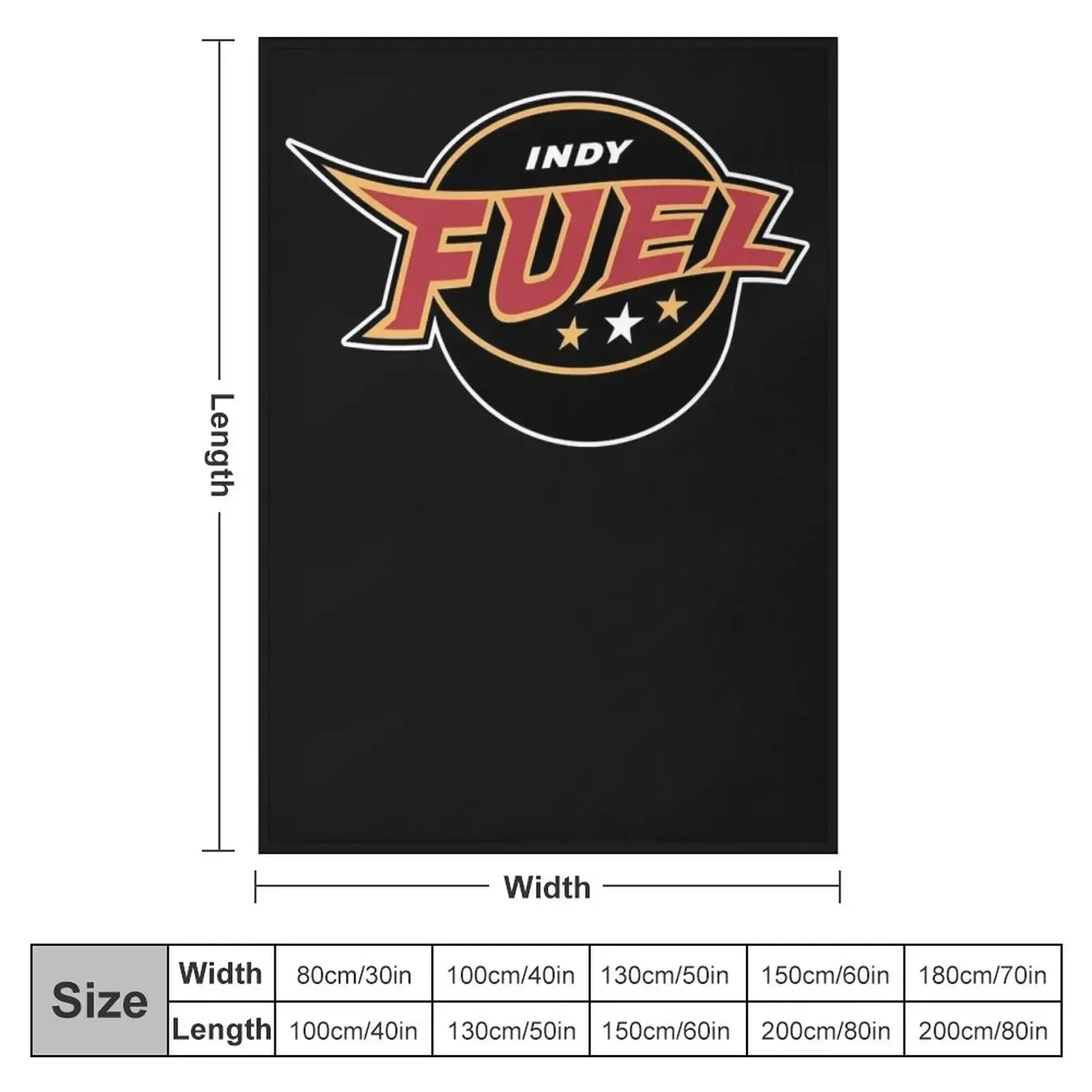 Indy Fuel Classic T-Shirt Throw Blanket Furry Personalized Gift Picnic Shaggy Blankets