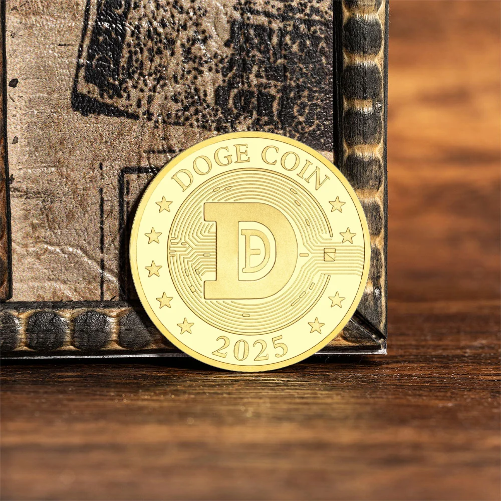 وصل حديثًا لعام 2025 عملة دوجي تذكارية مطلية بالذهب مجموعة النسر الأمريكي دوجي عملات مشفرة