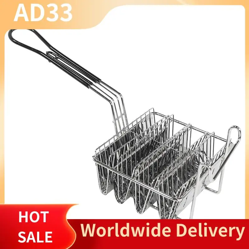 

【A28I Kitchen Fried Cooking French Fries Basket Tortilla Fry Basket For Deep Fat Fryer Basket Stainless Steel