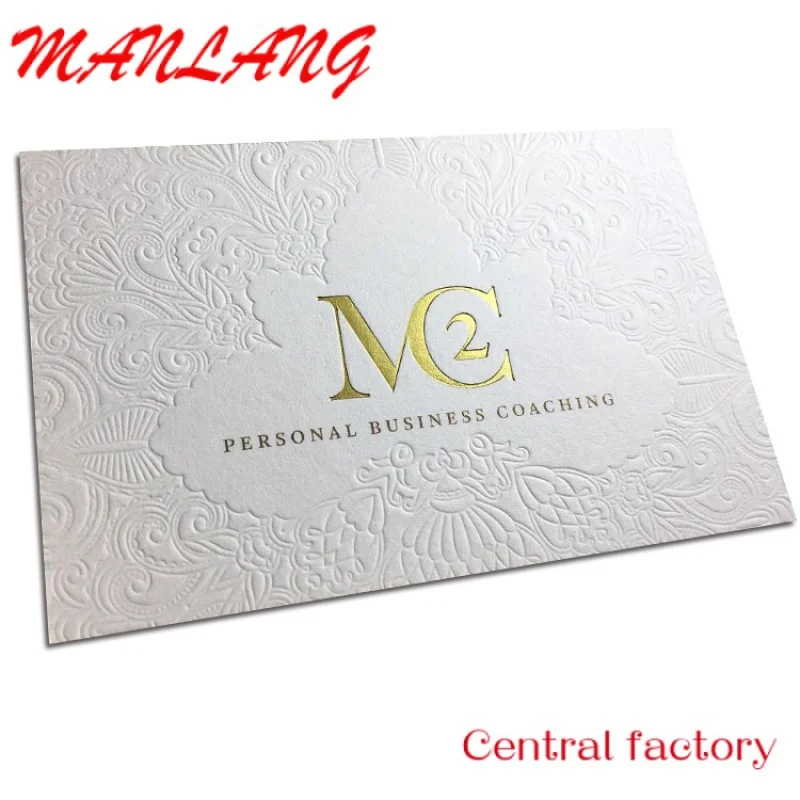 

Custom Luxury Custom Size Design Logo Paper Cards Embossed/Debossed Gold Foil Stamping Business Cards