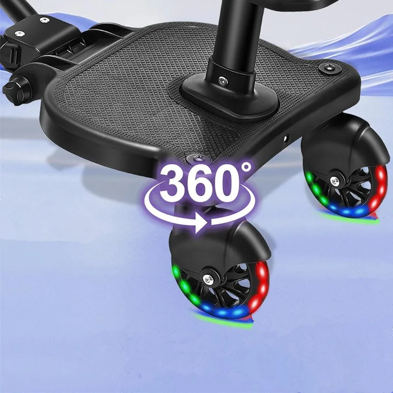 مقعد عربة أطفال قابل للتحويل 2 في 1 ومقطورة أمان - منصة خفيفة الوزن قابلة للطي لرحلات خارجية للأطفال الصغار #4