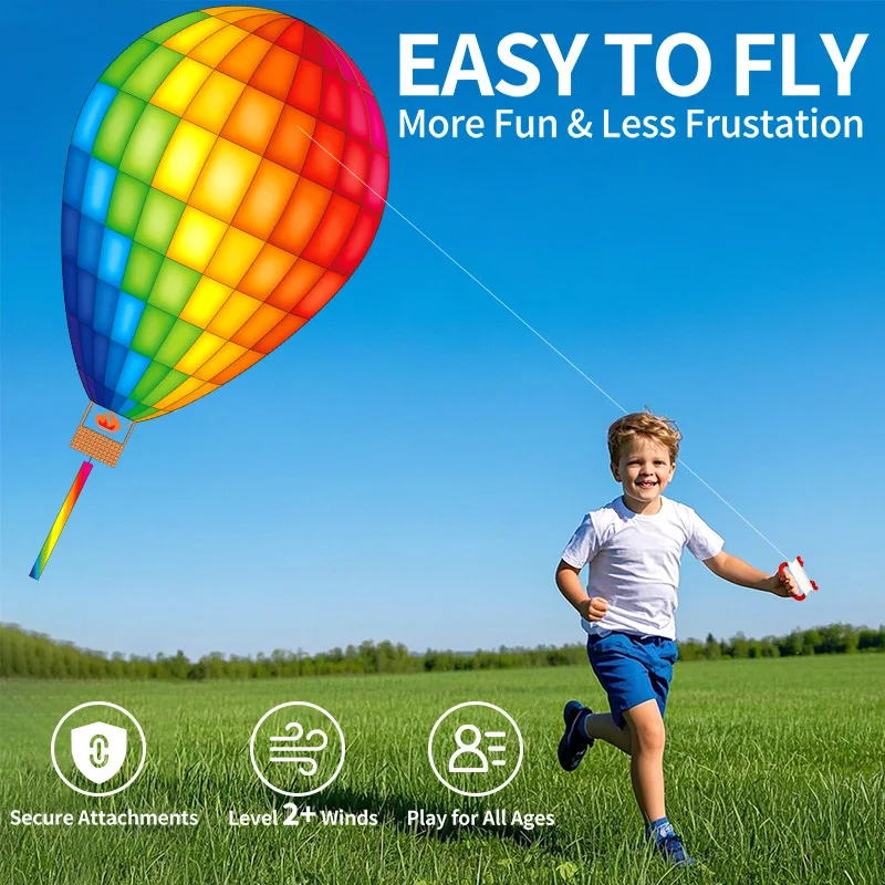 Vlieger Grasland Vlieger Breeze om te vliegen Kinderen Volwassen Luchtballon Vliegers String Gingang Outdoor Fun Sport Spel Speelgoed