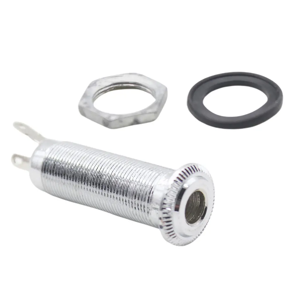

Electric Guitar Jack Input Bass Output Socket Parts Endpin Cylinder for Barrel