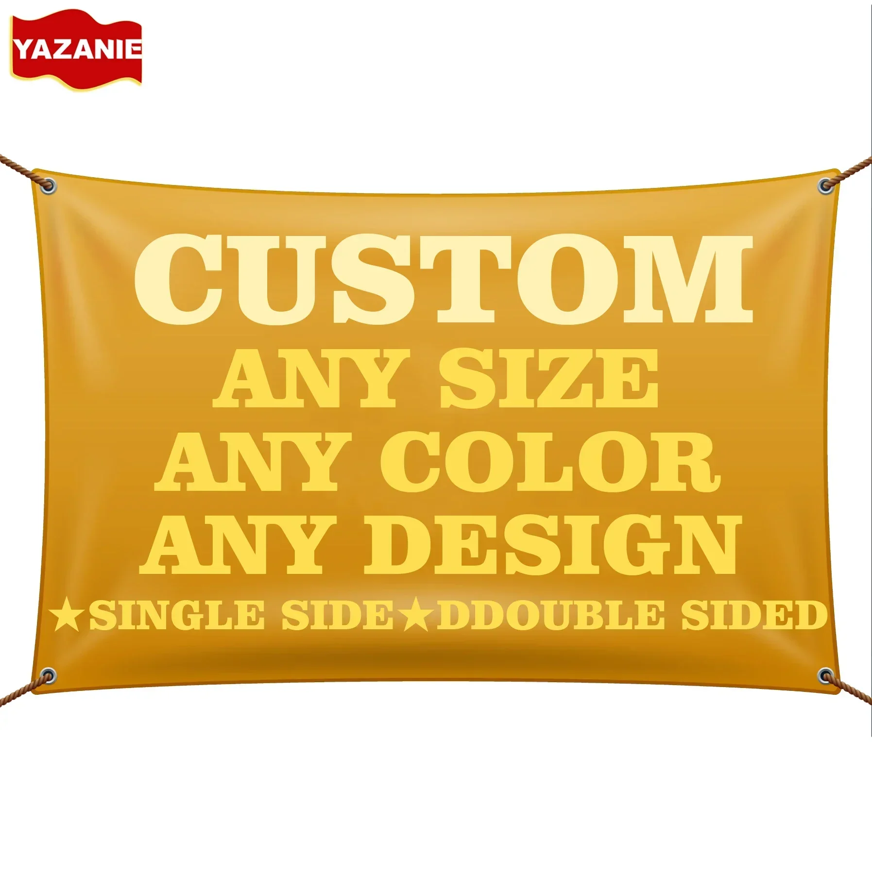 Any Size Custom Single Double Sided Polyester Flags Print Personalized Photo Text Flag for Bedroom Dormitory Indoor Outdoor