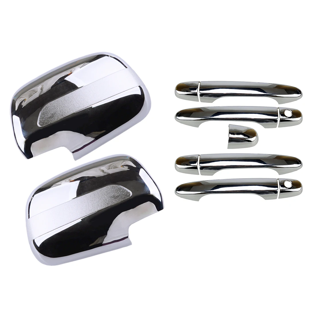 

Set Chrome Silver Side Rear View Mirror + Door Handle Cover Trim Fit for Toyota Tacoma 2005-2011
