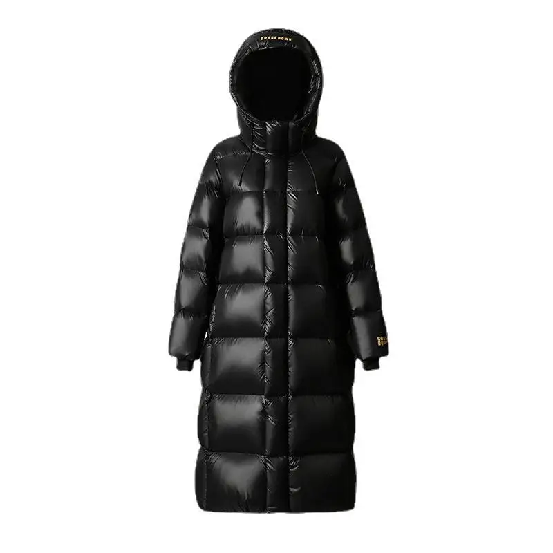 Volcanic Rock Black Technology, High-End-Edition 90 % weiße Gänsedaunenjacke Damen Schwarzgold Gänsedaunenjacke Damen Winter