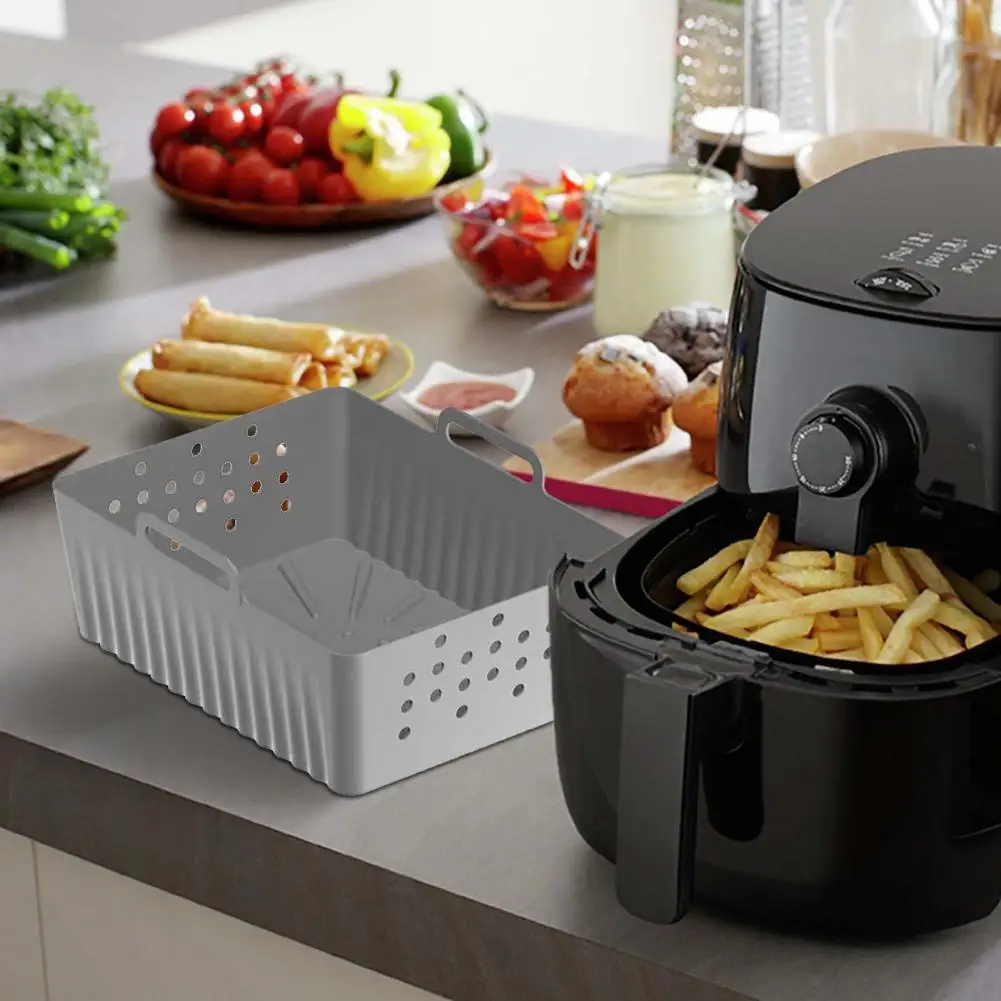 High Heat-resistant Air Fryer Liner Silicone Air Fryer Liners for Ninja Sl401 2-basket Air Fryer Reusable Pot for Safe