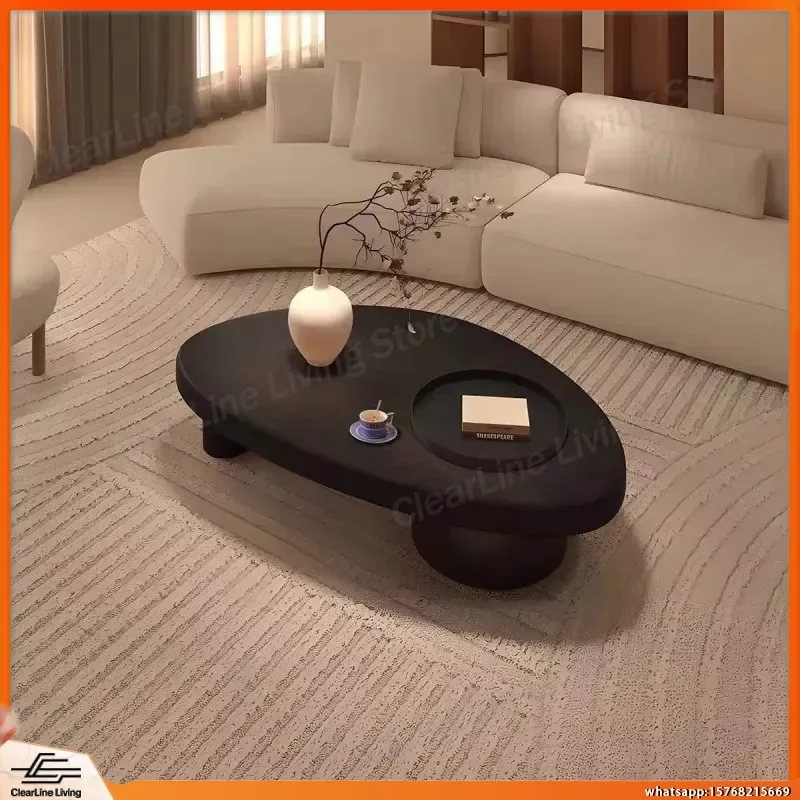 

Vintage Solid Wood Coffee Table 100x60x34cm Living Room Sofa Side Table with Storage Shelf Modern Minimalist Home Decor