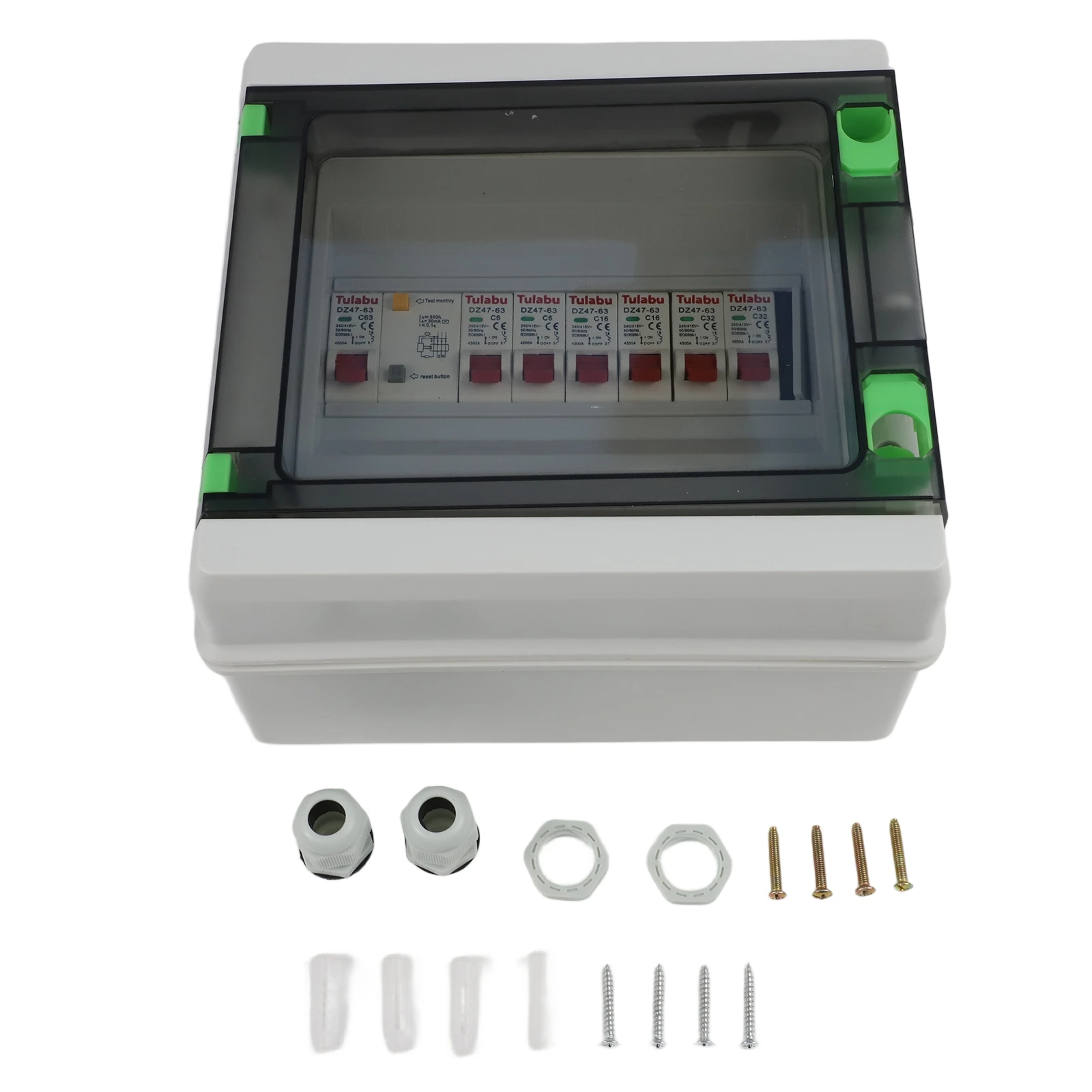 Two Way Circuit Breaker Panel with IP65 Waterproof Rating Sturdy Plastic Build for Home and Outdoor Electrical Systems