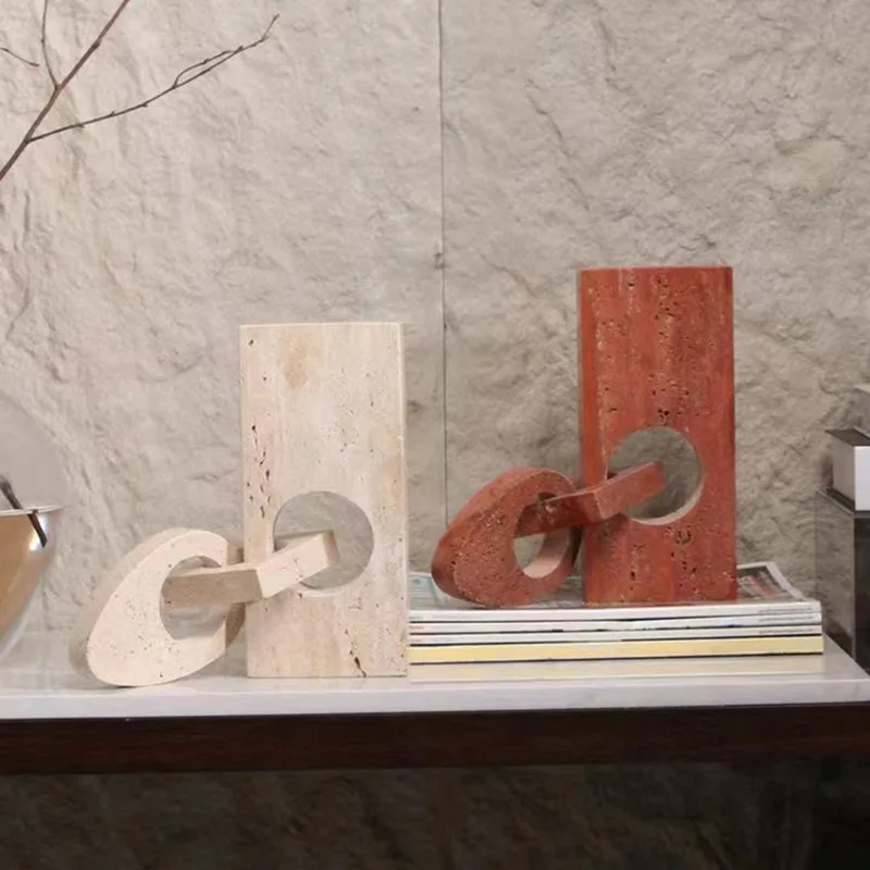 

Modern geometric marble decoration model house sales office desk bookshelf home creative furnishings crafts