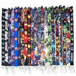10PCS Funko Marvel Heroes Mobile Phone Lanyard Keychain For ID Card Gym USB Badge Holder Car Key Neck Wrist Band Anti-lost Strap