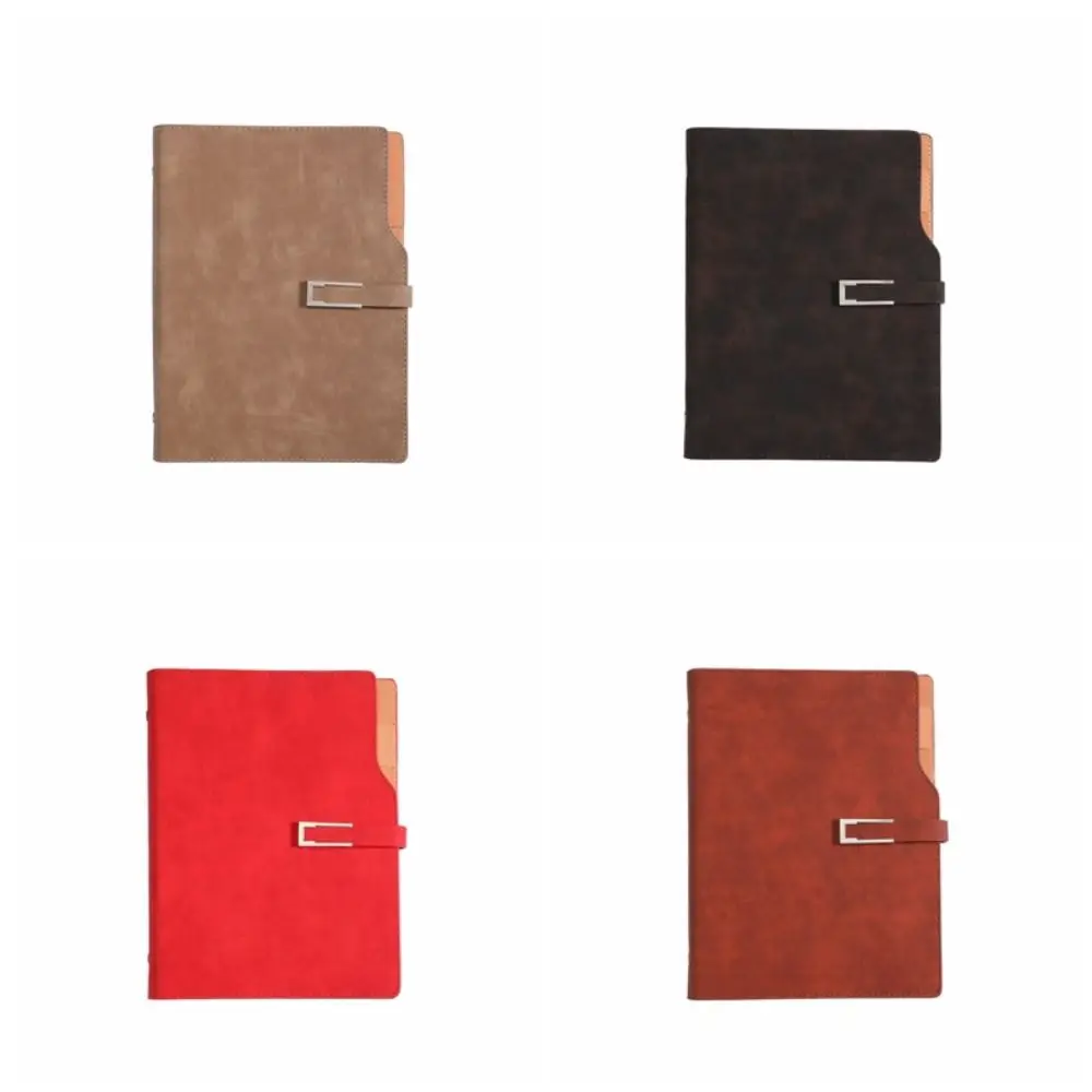 دفتر ملاحظات من جلد البولي يوريثان مقاس A5 مع حامل بطاقة، دقائق اجتماعات كلاسيكية، لوازم مدرسية، أدوات مكتبية، دفتر أوراق فضفاضة، هدايا عيد الميلاد