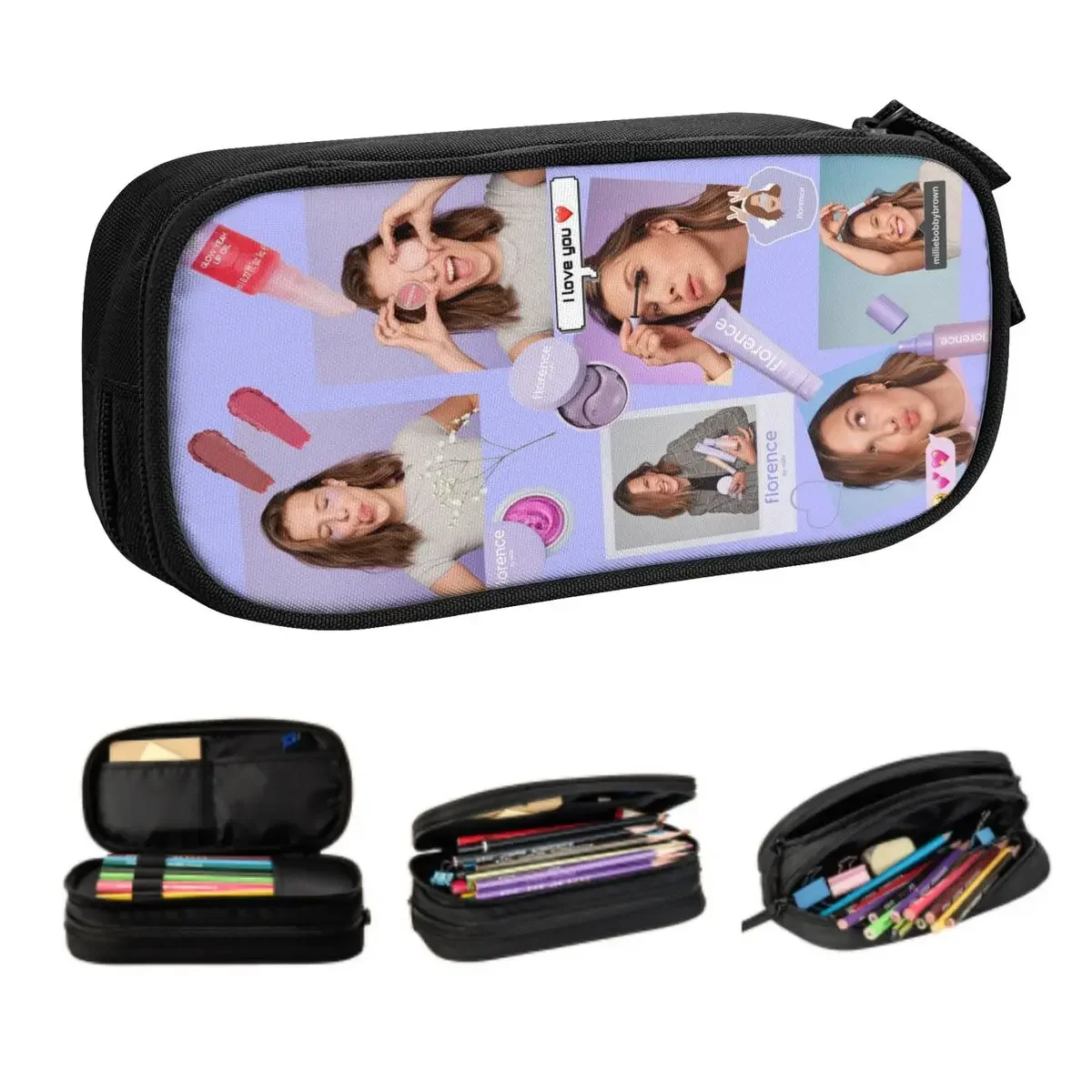 

Custom Florence By Mills Pencil Cases for Girl Boy Large Capacity Pen Box Bag School Accessories