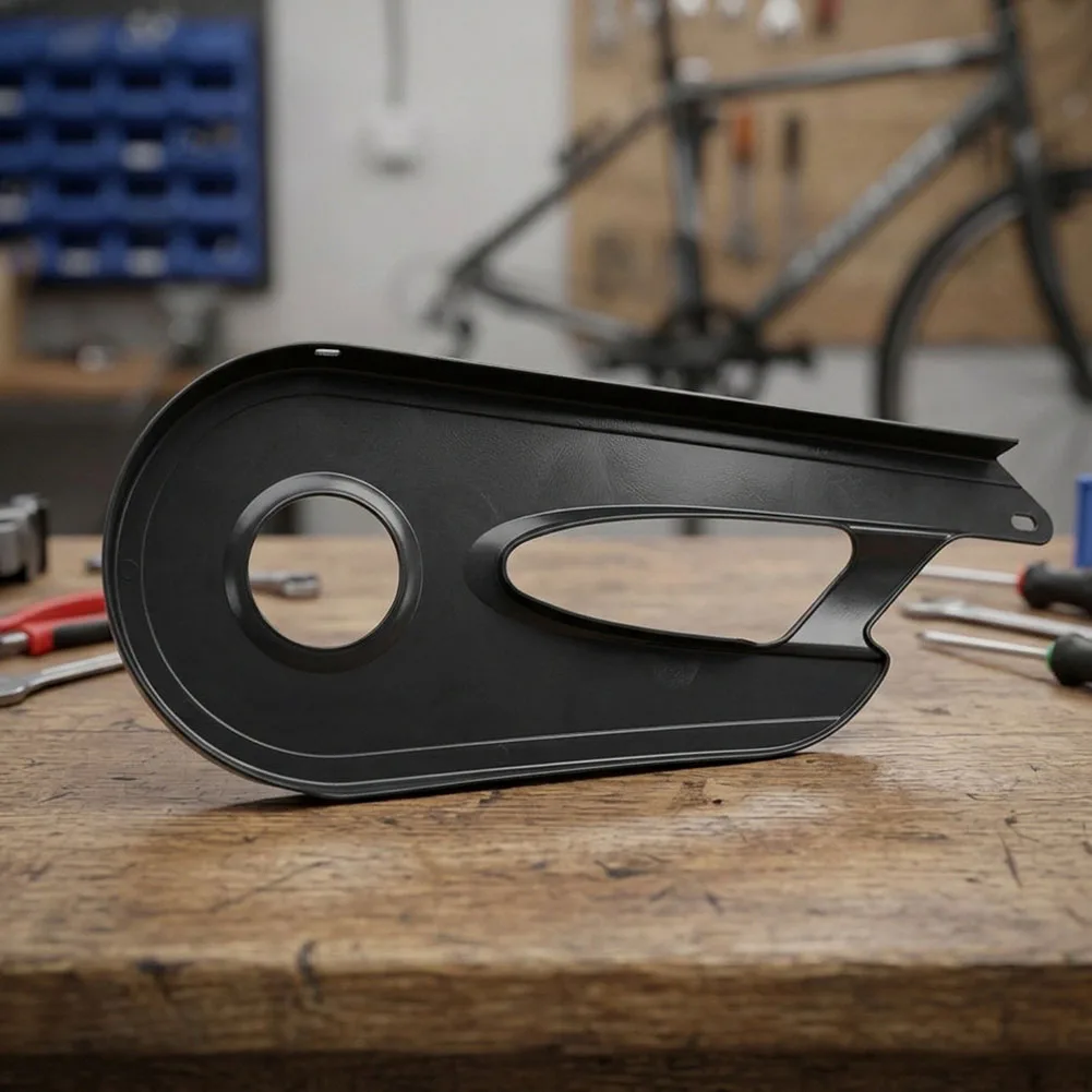 Chain Guard for 20 Inch 24 Inch 26 Inch Electric Cycles Constructed from Rust Resistant Plastic With Bracket Setup