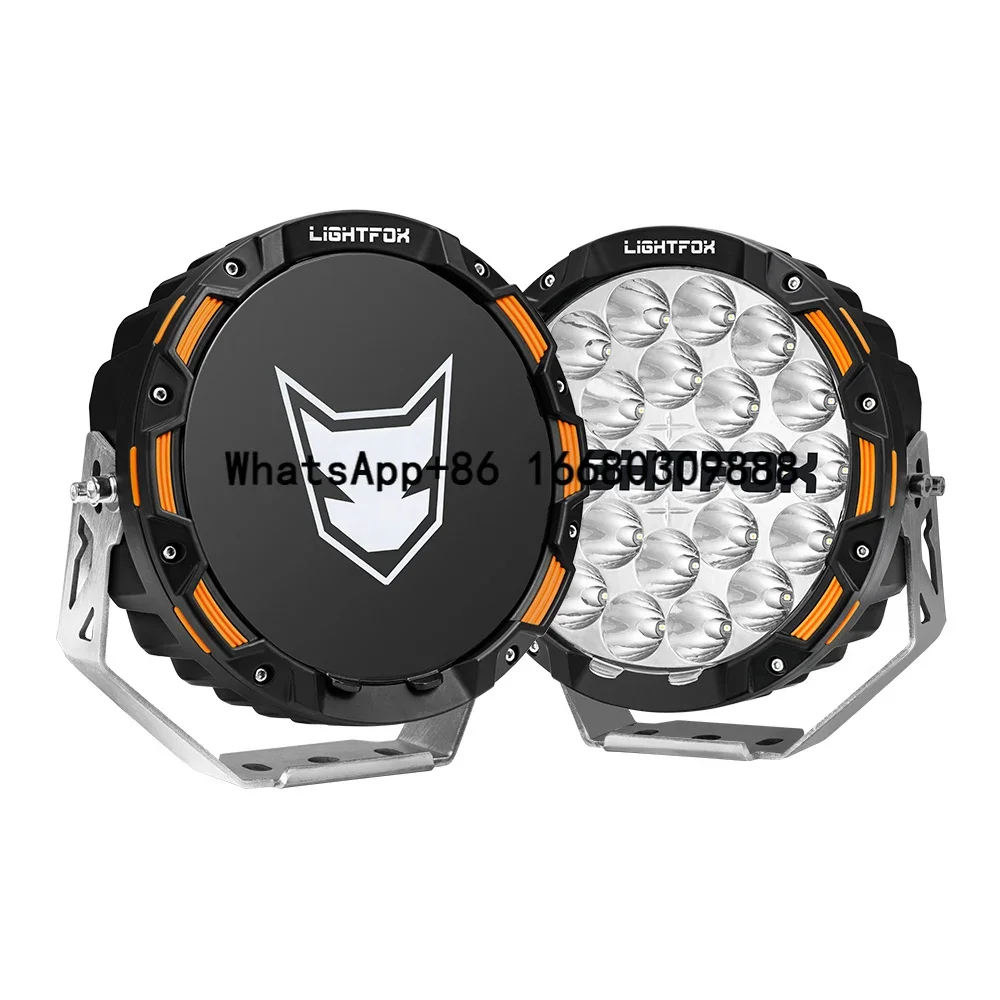 

LIGHTFOX 4X4 Car Off Road 9 Inch Universal Round LED Driving Lights Offroad Driving Lights