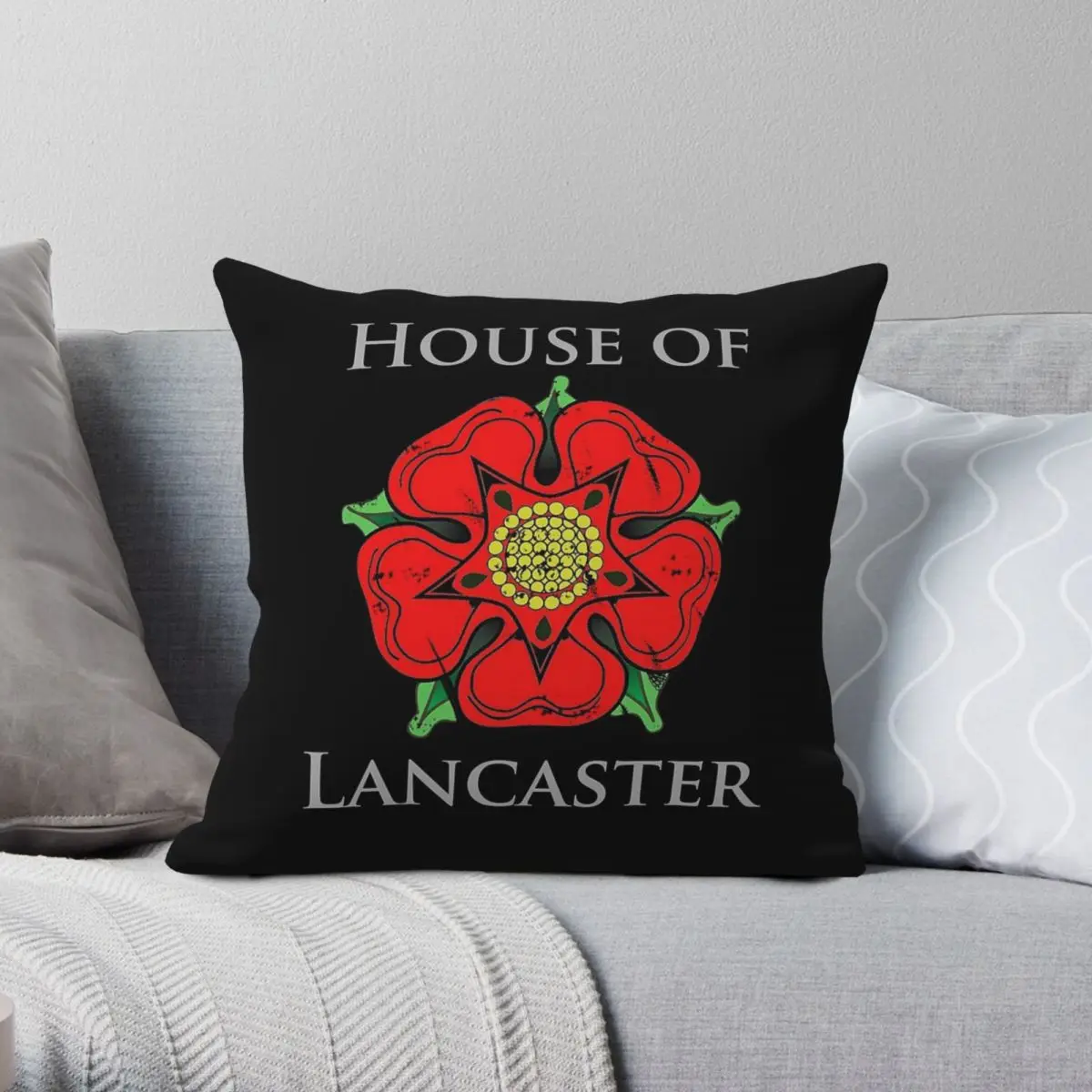 House Of Lancaster Pillowcase Polyester Linen Velvet Printed Zip Decorative Pillow Case Bed Cushion Cover 18