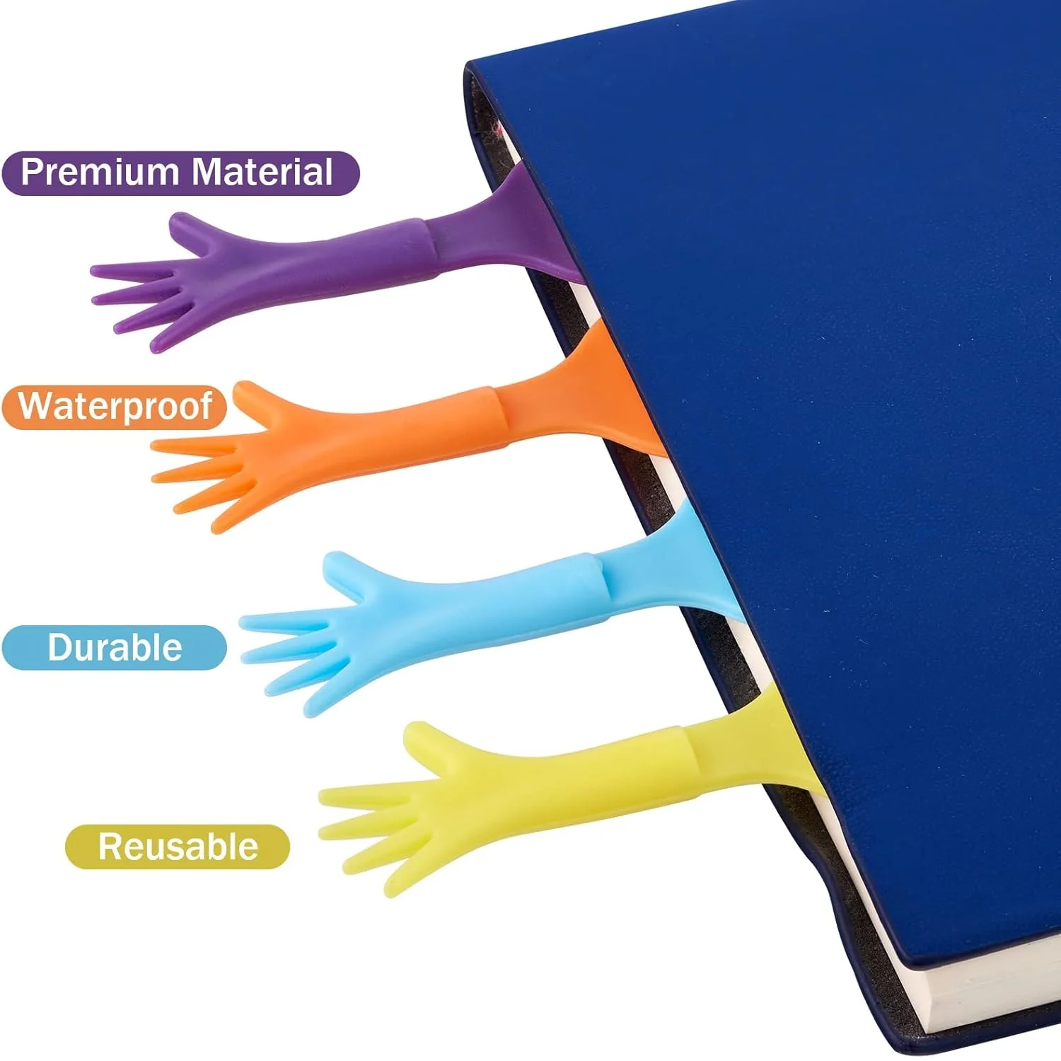 4 قطعة/المجموعة 3D الكرتون البسيطة اليد الإشارات المرجعية صفحة الاصبع علامات الاطفال القراءة الإيدز فريد اللوازم المدرسية A7791