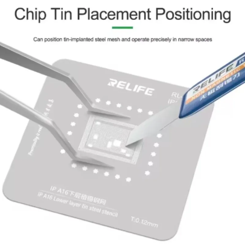 Non-magnetic Stainless Steel High Hardness Anti-Corrosion Precision Tweezers Electronic Component Repair Tool