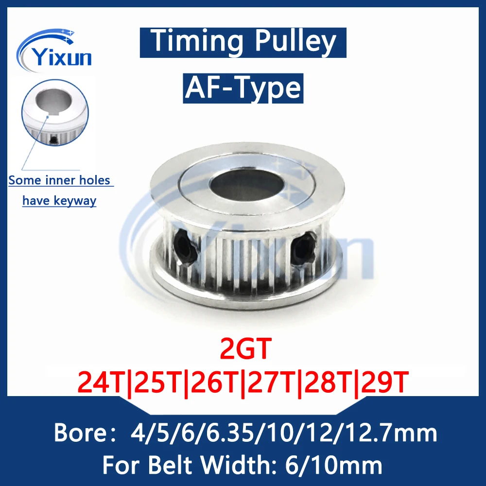 

2GT GT2 24 25 26 27 28 29Teeth Timing Pulley Bore 4/5/6/6.35/8/10mm Fit Belt Width 6/10mm G2M Synchronous Wheel 3D Printer Parts