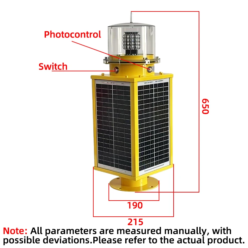 Solar LED Navigation Beacon with 4G Remote Control System Multi-color Marine Indicator Light for Floating Buoy Installation