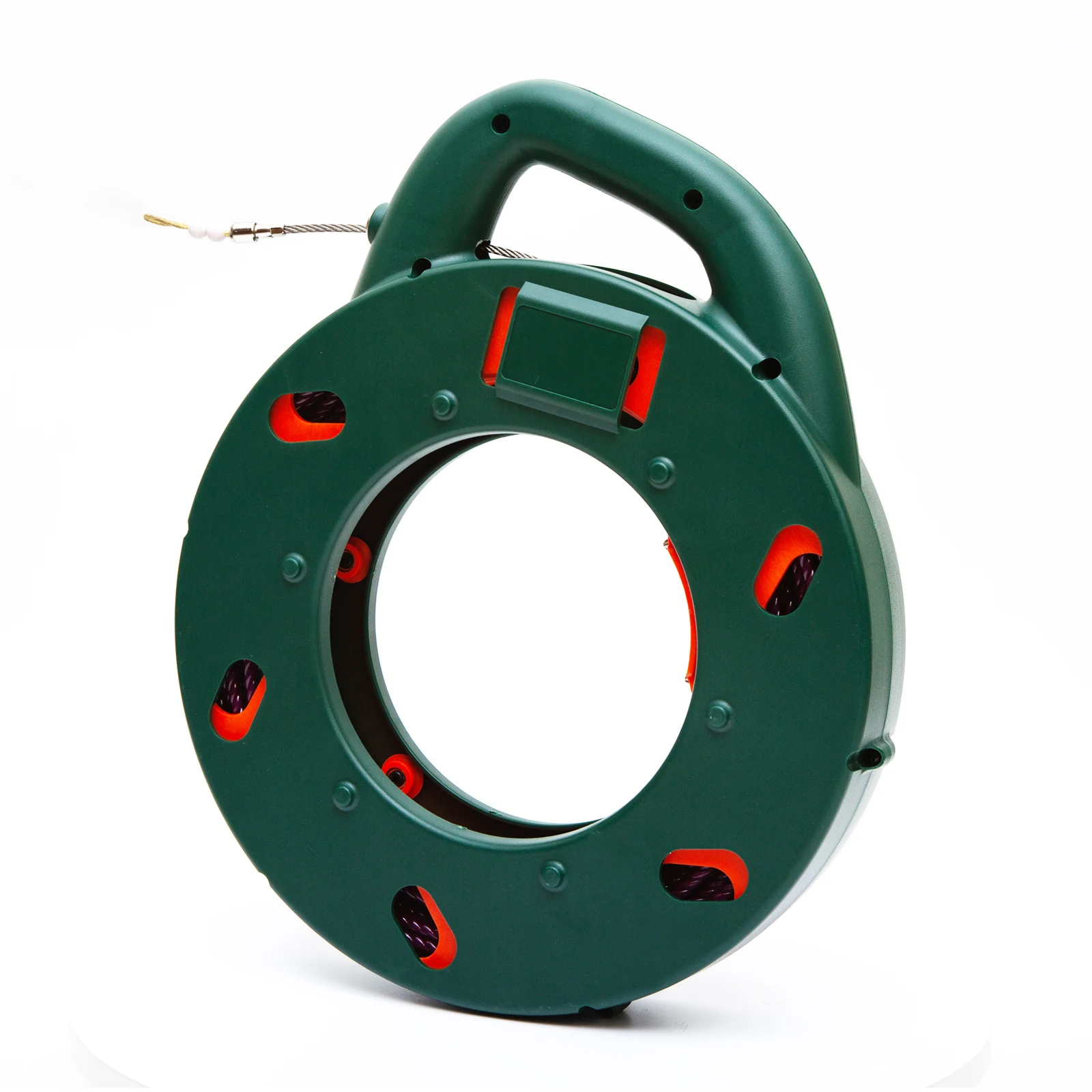 65mm-x-30m-42mm-50m-手動式魚線通線器-ダクトロッダー-ワイヤーロッド-電気ケーブル通線器-壁貫通キット-ボックス付き