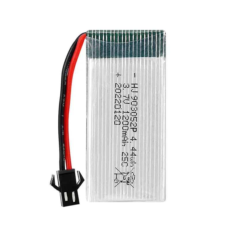 3.7V 1200mAh 25C 903052P Rechargeable Li-Polymer Battery for Drone Aircraft Plane Quadcopter RC Model Electric Toys