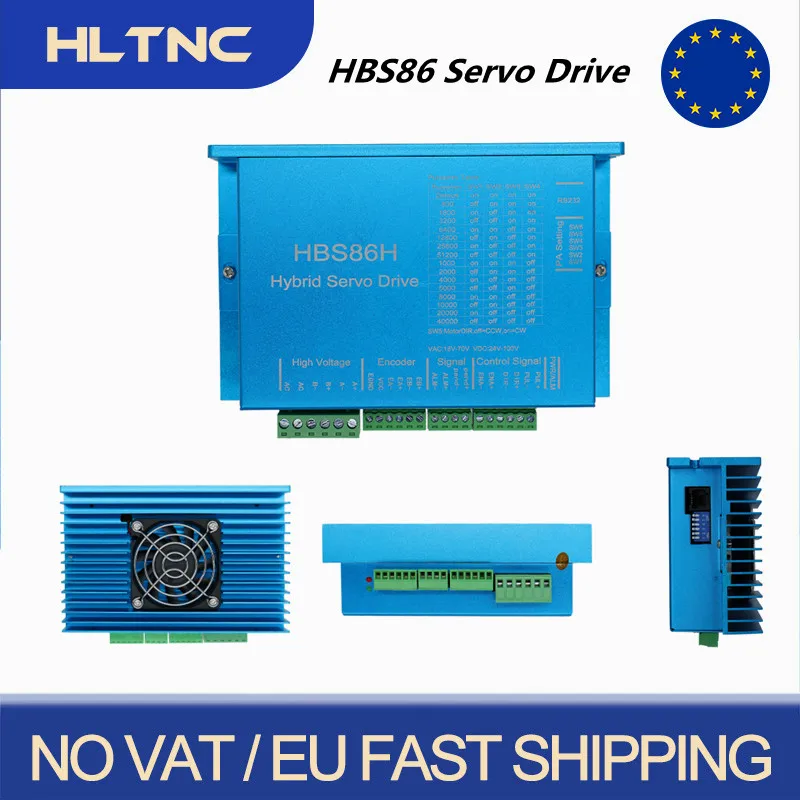 Ab sevk hibrid Servo sürücü HBS860H / HBS86H kapalı devre Motor sürücü VAC 18-70v VDC 24-100V Max akım 8A Motor kontrolörü