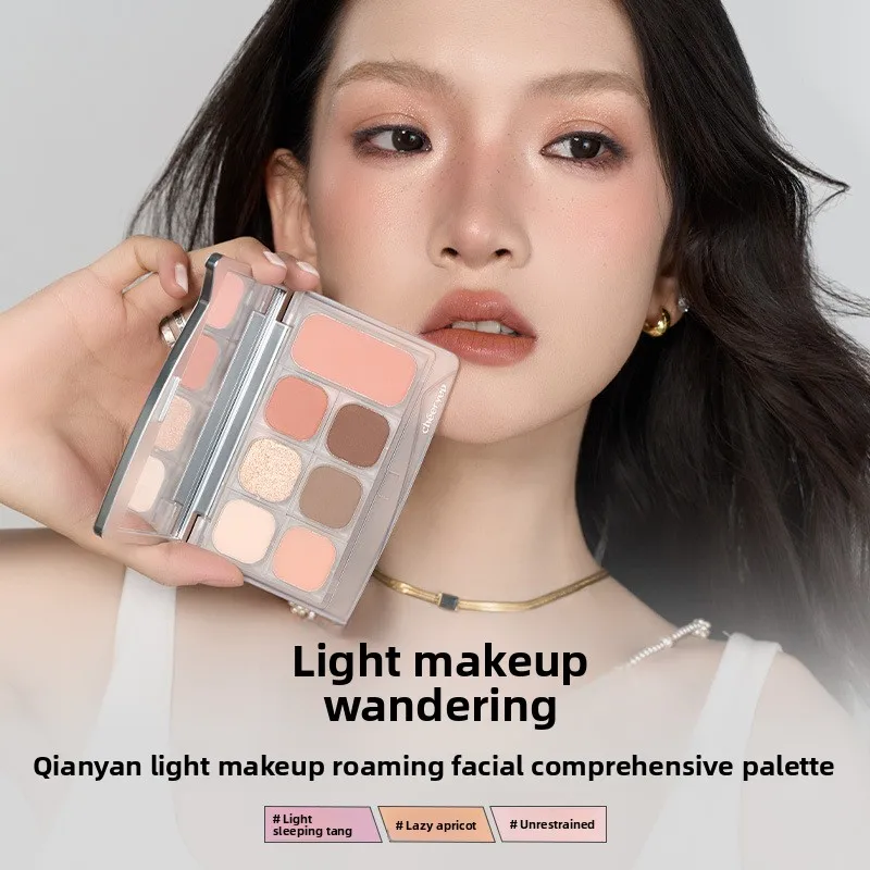 Qianyan Cheeryep fard à paupières Palette Blush multi-usages mat Satin miroitant visage maquillage cosmétiques