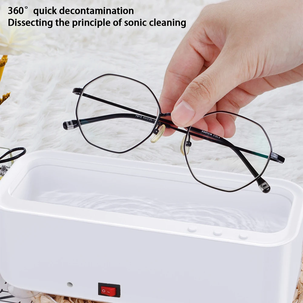 New USB Ultrasonic Cleaner Jewelry Glasses Cleaning Machine Clean Rings Glasses Dentures Watches Coins Home Travel Tool