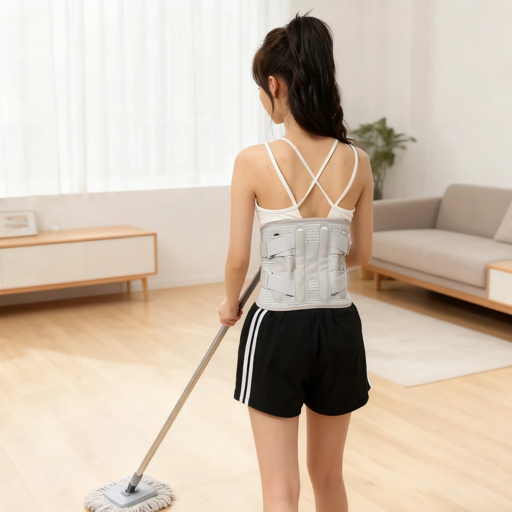 حزام دعم الظهر مع 4 إقامة للرفع الثقيل، المستقرة، دعم قطني مسامي للقرص المنفتق، عرق النسا #2