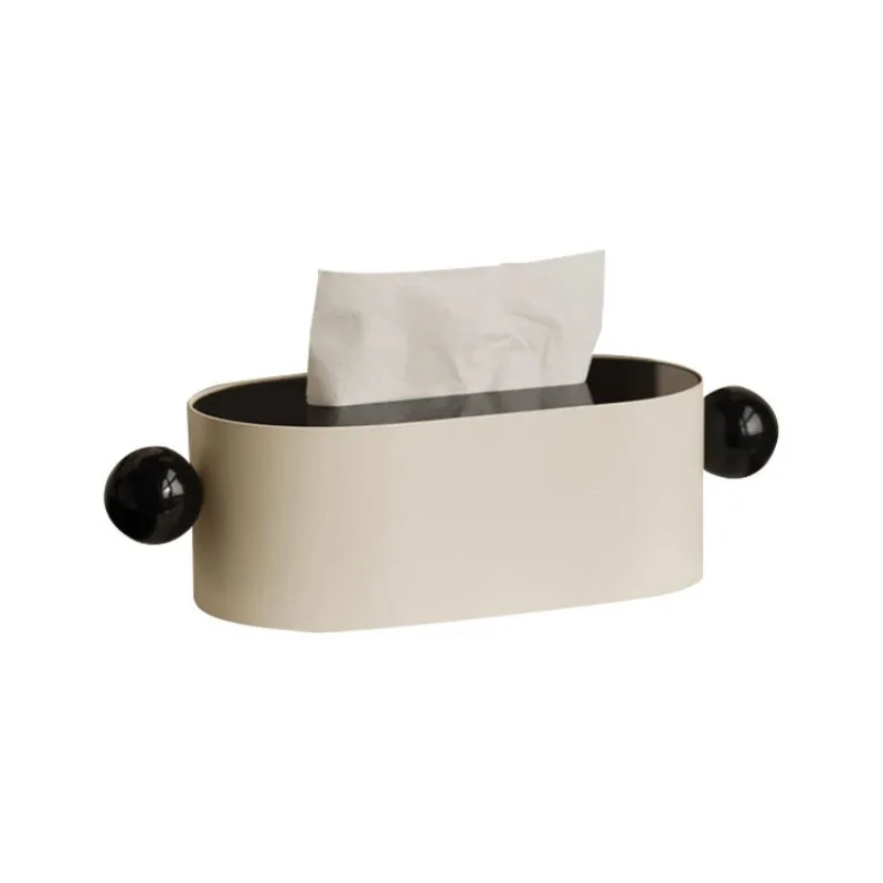 

Nordic style cream color matching tissue box office hotel coffee table tabletop storage paper box