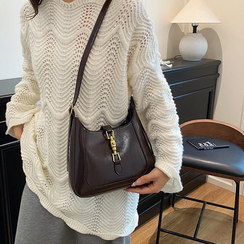 

Vintage Minimalist Diaper Bag Women's Elegant Crossbody Handbag Luxury Designer Tote Leather For The Elegant Commuter