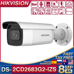 Original Hikvision 8MP AcuSense Motorize Varifocal Bullet IP Camera  DS-2CD2683G2-IZS 60M IR 4X Zoom Audio Alarm Network Camera