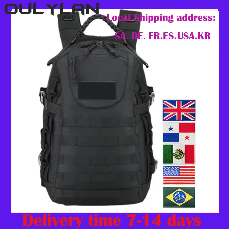 Oulylan 35L Camping Backpack Waterproof Trekking Fishing Hunting Bag Tactical Molle Climbing Rucksack Outdoor Bags