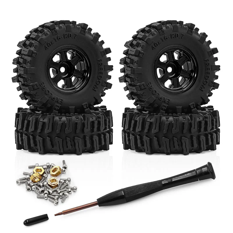 

Комплект шин и колес для радиоуправляемых краулеров 0,7 дюйма, 40×16 мм, для Axial SCX30 масштаба 1/30