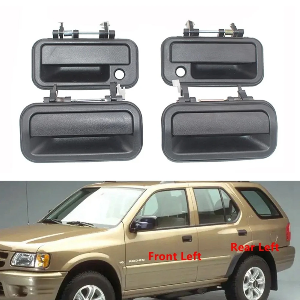 Reemplazo de manijas de puertas exteriores negras de coche para camioneta Isuzu Rodeo 1998 1999 2000 2001 2002 2003