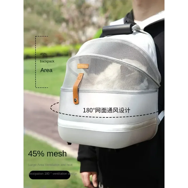 Luxury Dog Designer Pet Cat Carrier Backpack Transparent Portable Spring Summer Cat Got Out Bag Large Capacity Puppy Travel Bag