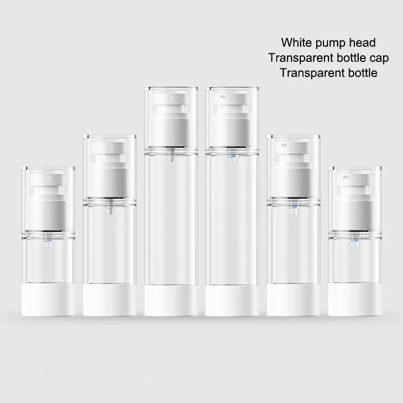 15/30/60ml AS Vacuum Clear Spray Dispenser Bottle Water Lotion Pressed Travel Empty Bottle Mini Portable Cosmetic