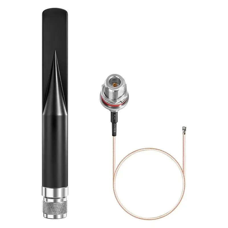 B50B-915Mhz Lora Omni Antenna With N Male Connector /U.FL Cable, For Meshtastic Lora Halow Solar Node Repeaters Devices