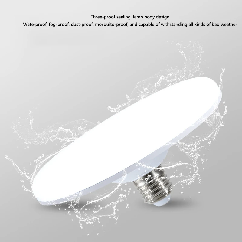 

Led Bulb Household White Flying Disc Lamp E27 Screw-on White Waterproof Eye-protecting Lighting Lamp