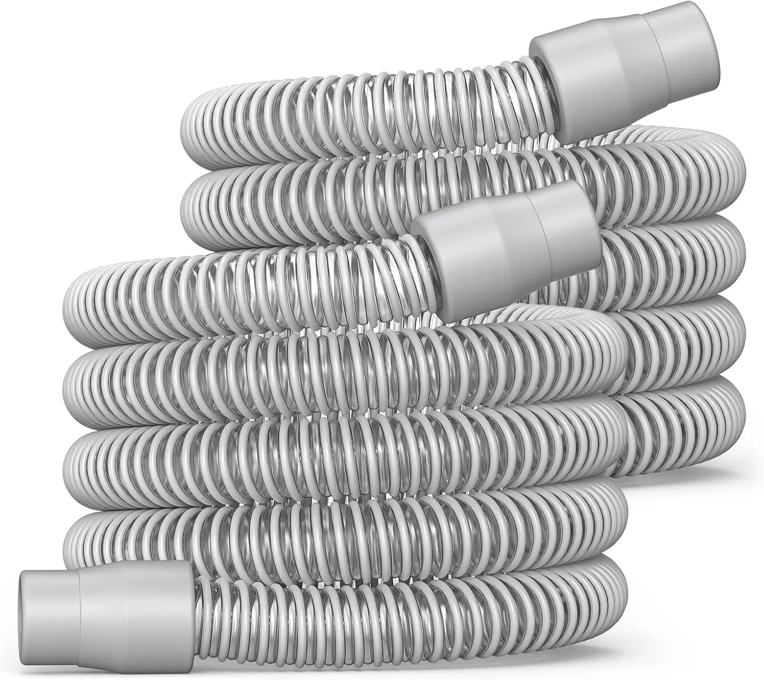 

2-Pack Universal CPAP Hose 6ft 22mm Connector, Flexible Leak-Free Tubing for Most CPAP BiPAP Machines, Gray