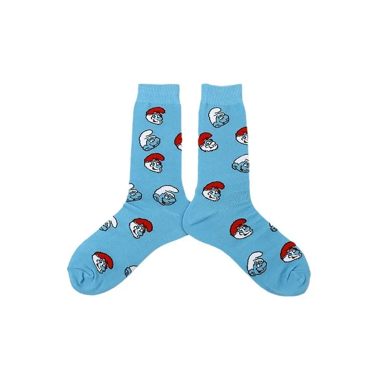 Smurfs Socks Adult Long Stockings Cartoon Wear Accessories New Sock Male Four Seasons Hosiery Mid-calf Socks Men Women Gifts