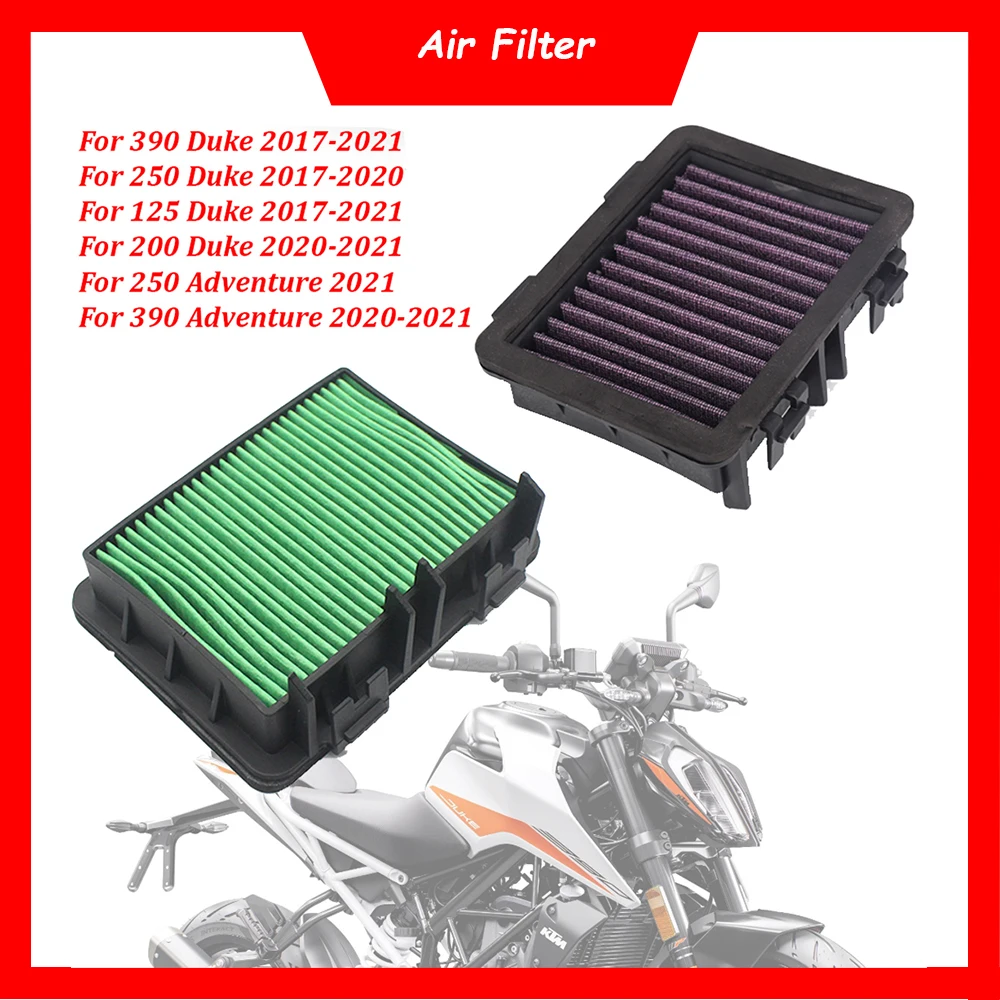 Motorcycle Engine Air Filter Cleaner Air Intake Filter Element For KTM Duke125 Duke250 Duke390 Duke 125 250 390 2017-2021