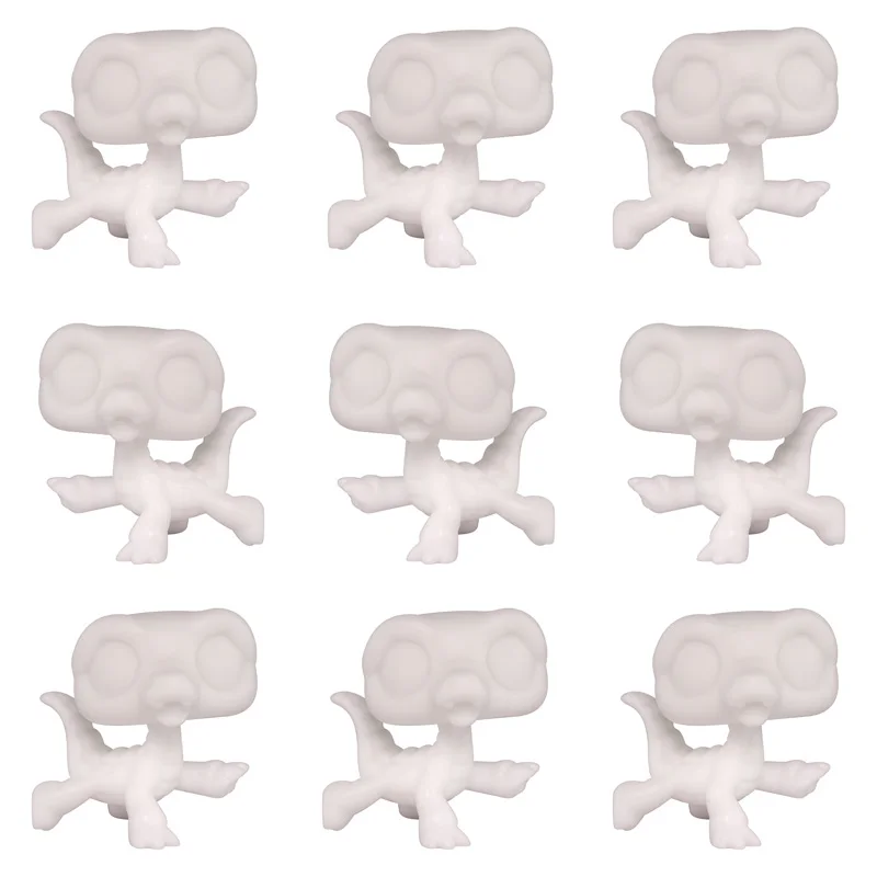 

9 Pcs DIY White Mold Crocodile Parent-child Interactive Children's Non Bobble Head Toy Cultivating Children's Drawing for lps