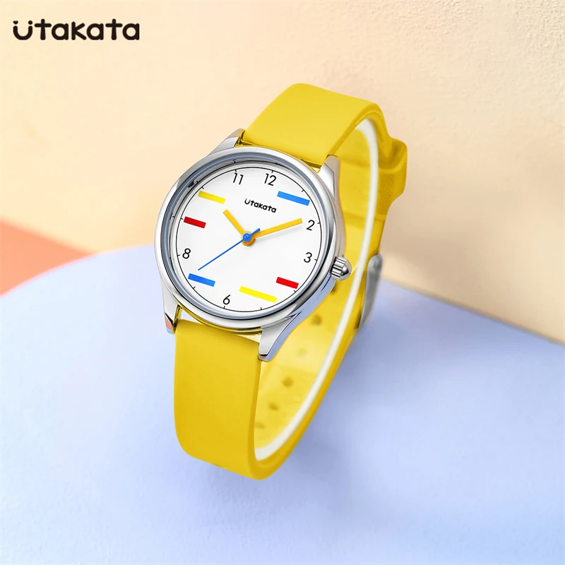 Utakata Fashion Quartz Watch for Women Student Wrist Watches Silicone Strap Watch Wholesale Reloj Mujer Elegante Reloj De Mujer