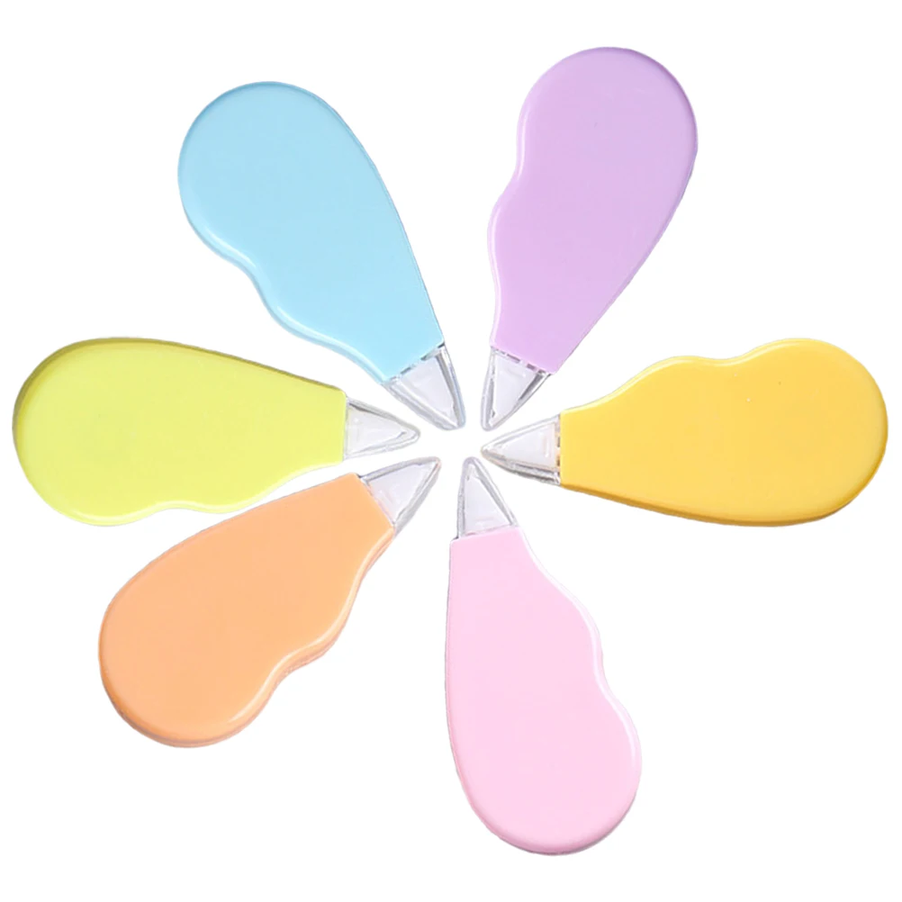

6pcs Correction Tape Set Plastic Material Smooth Writing School Supplies Lightweight Portable Easy to Use Eraser Tape Student