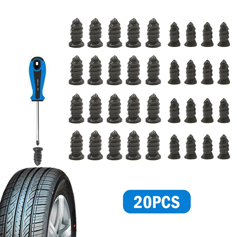 New 20pcs Universal Vacuum Tyre Repair Nail For Car Scooter Bike Tubeless Rubber Nails